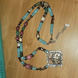 Shube Dakota West Bronze Thunderbird Pendant Necklace